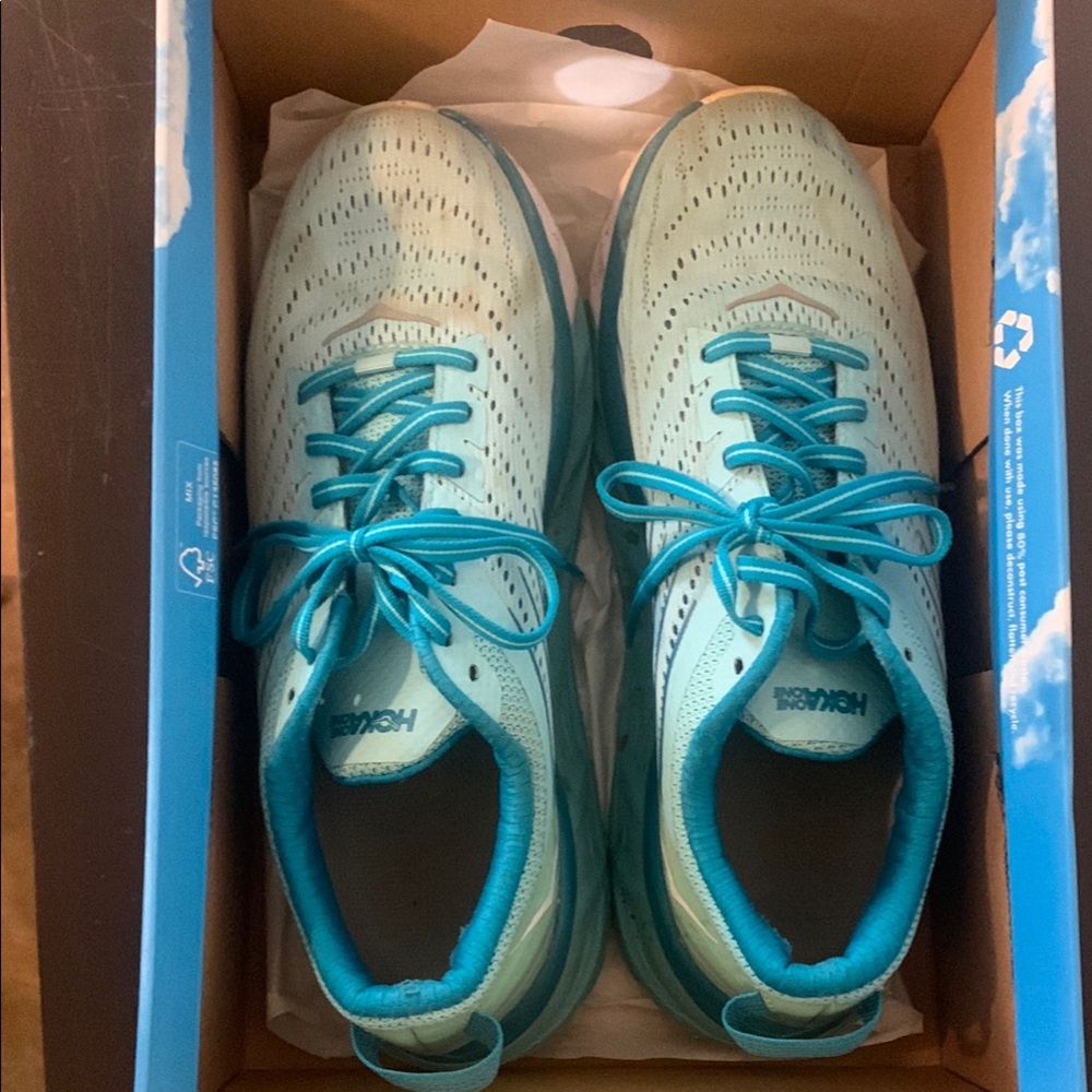 Hoka One One Teal Running Shoes